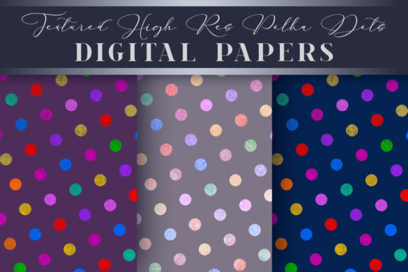 Colorful Polka Dots Cute Backgrounds for Patterns