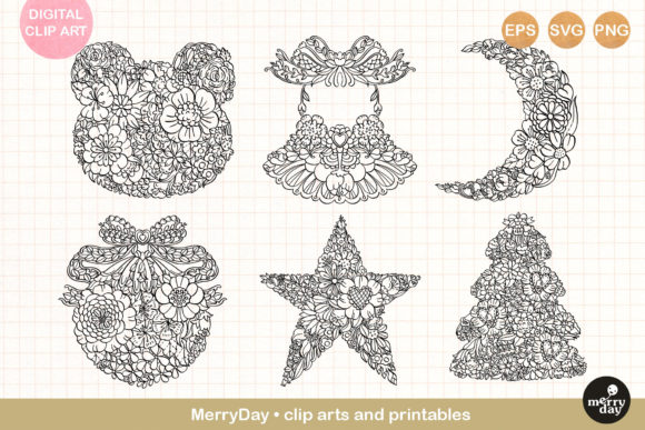 Flower Bouquet Line Art: Unique Shapes for Crafts