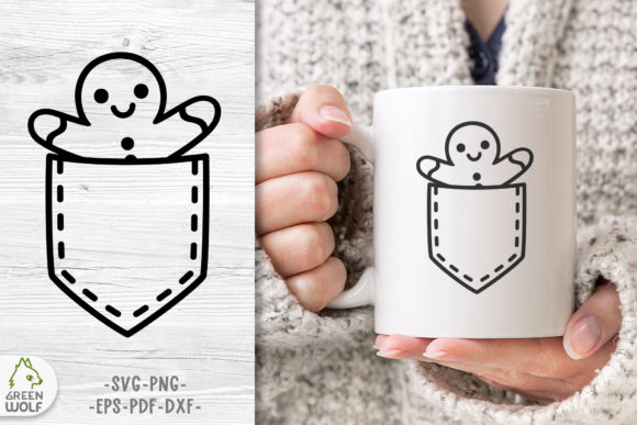 Gingerbread Man Svg Mug Design for Crafts