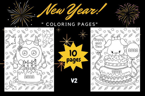 Happy New Year Coloring Book for Kids V2 Review