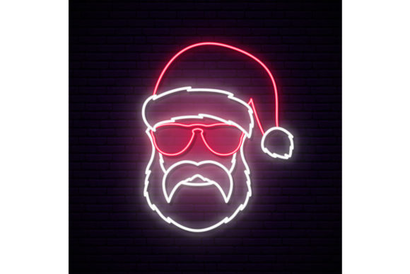 Santa Claus Neon Sign: Icons for Holiday Sellers