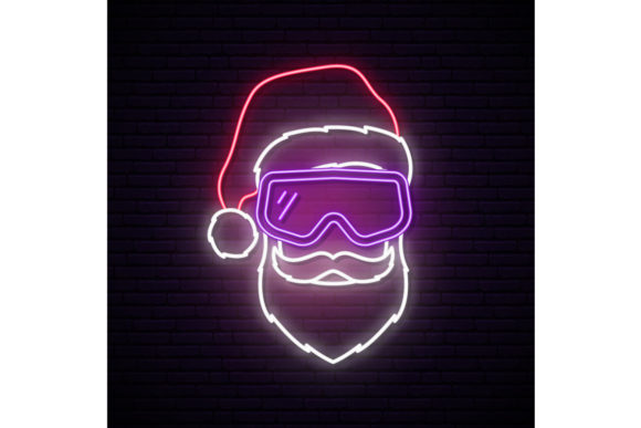 Santa Claus with White Beard Icons for Festive Blog Graphics