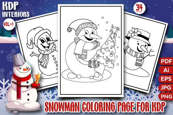 Snowman Coloring Pages for Kdp Vol-1: A Kdp Interiors Review
