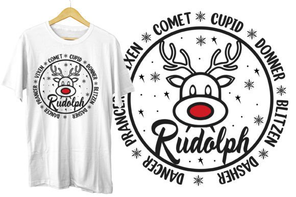 Team Rudolph T-Shirts: A Festive SVG for Holiday Designs