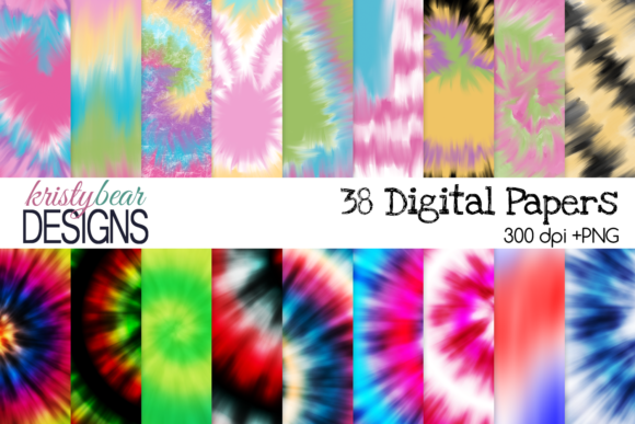 Tie Dye Digital Paper: Vibrant Backgrounds for Blogs