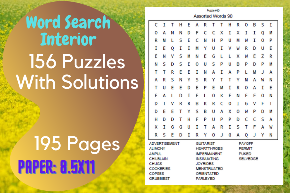 Word Search Activity Interior for Kdp Interiors